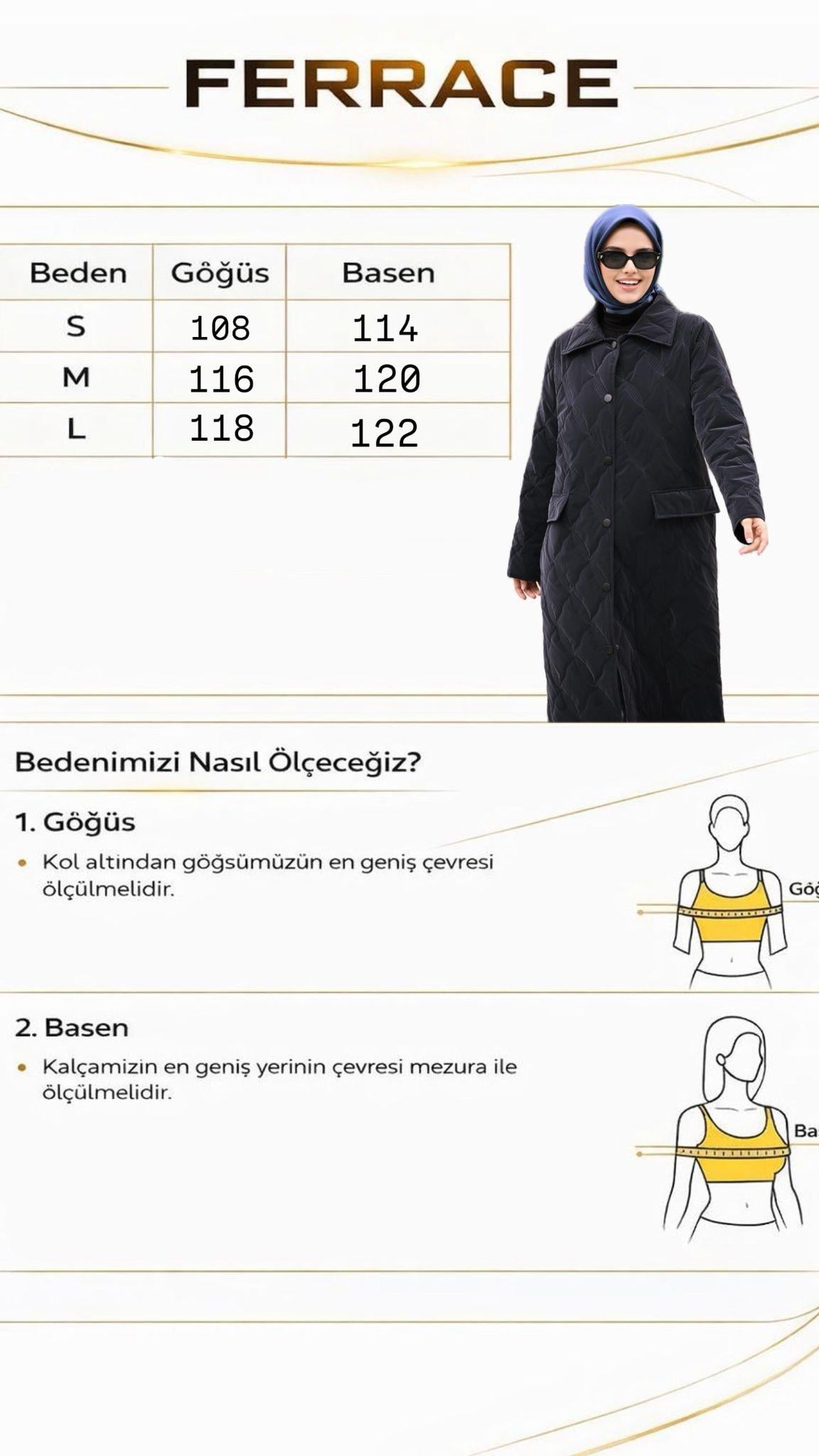 Lacivert Kapitone Mont