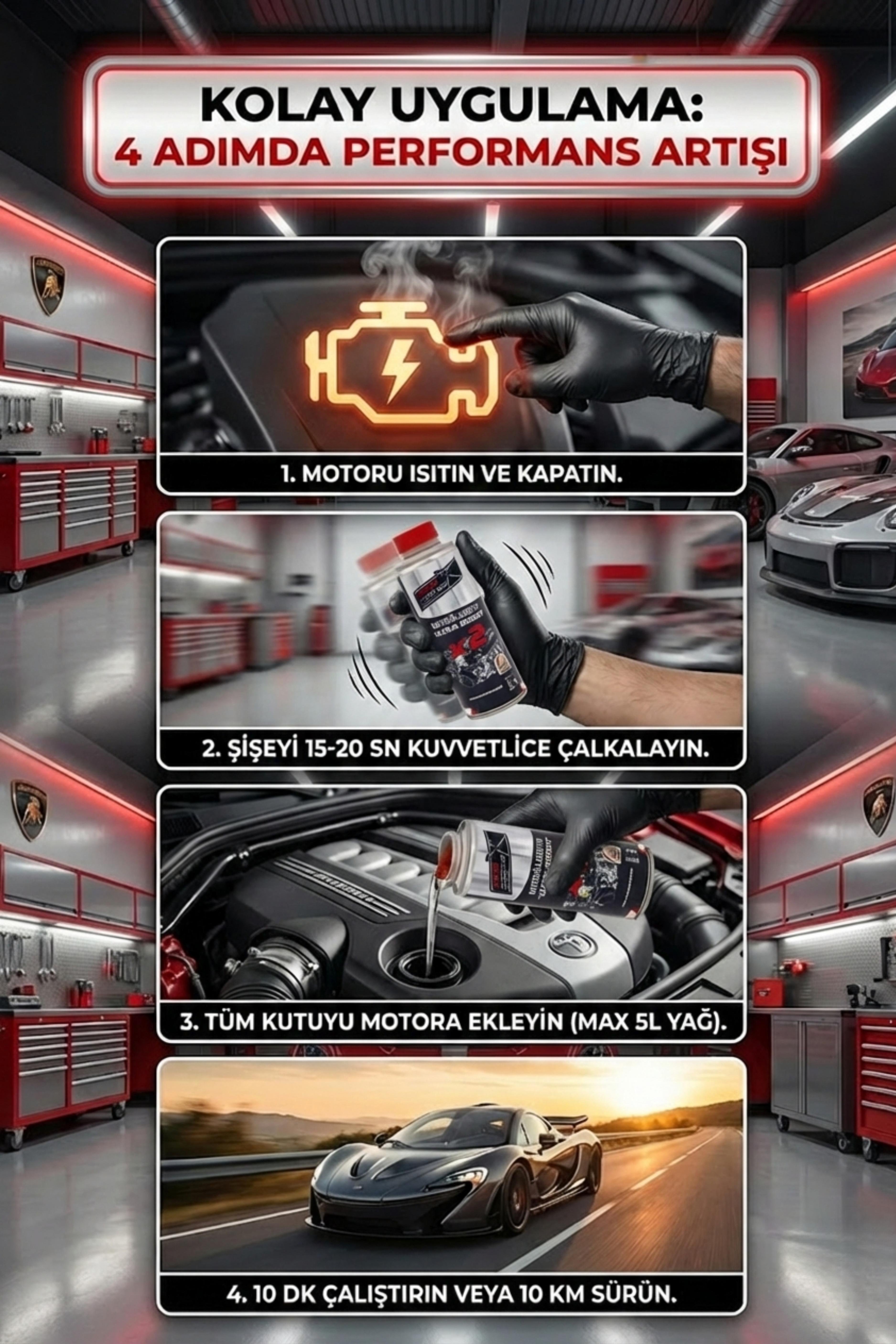 NanoBorTeX Ceramic Ultra Boost x2 Seramik & Çift Bor Motor Yağ Katkısı 600 ML