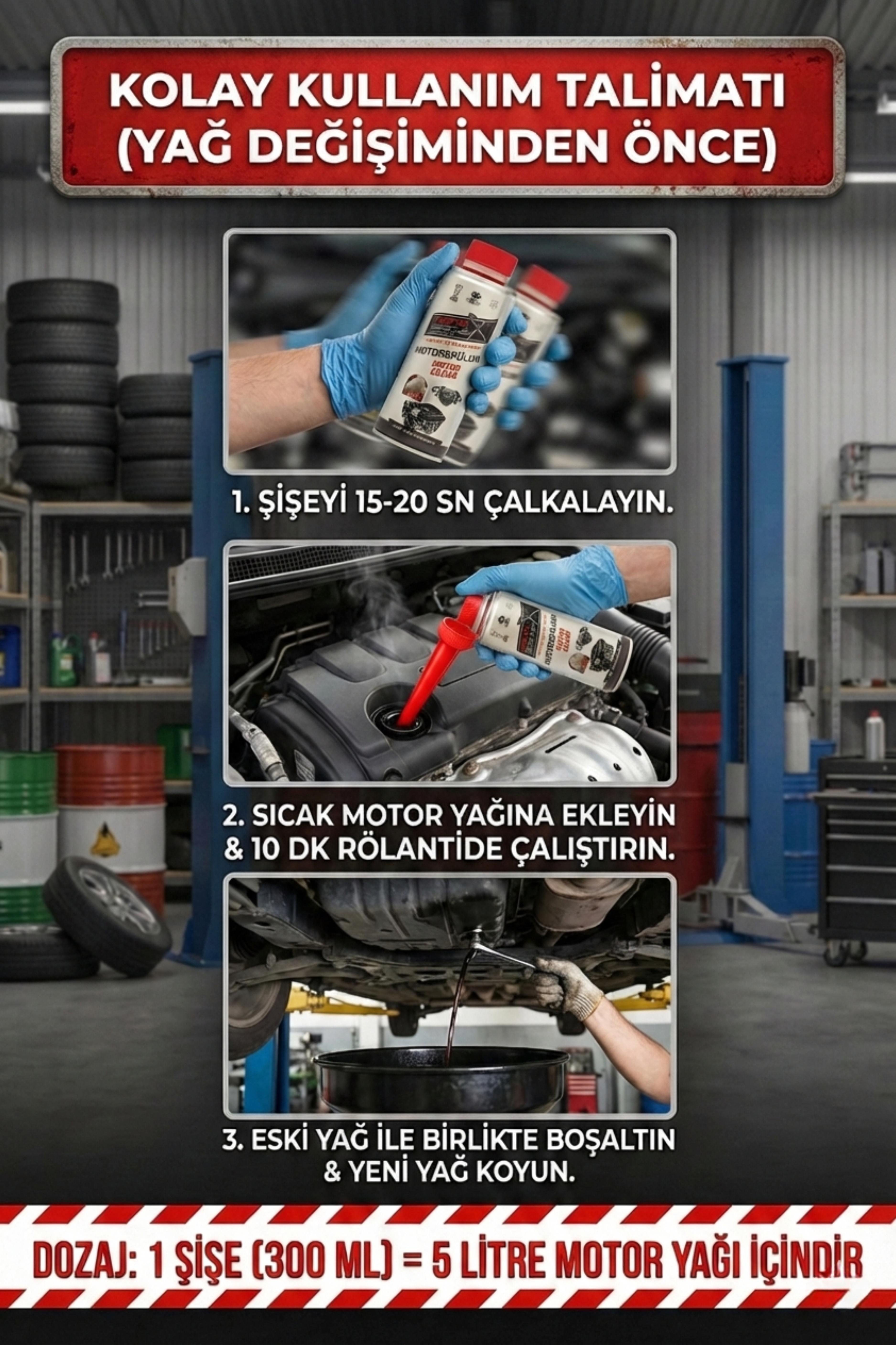 NanoBorTeX Profesyonel Motor İçi Temizleyici - Engine Flush & Yağ Sistemi Temizleme 600 ML 