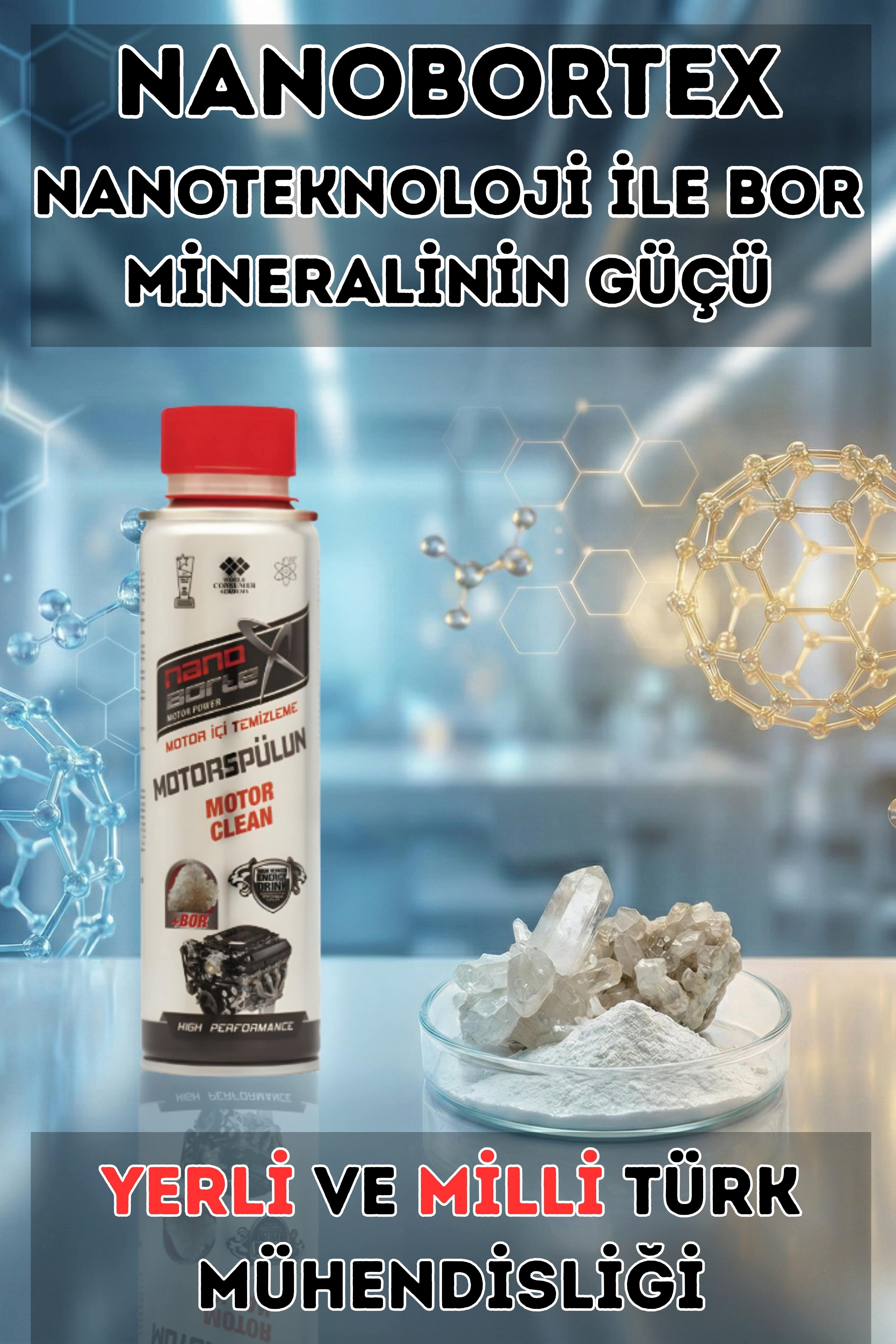 NanoBorTeX Profesyonel Motor İçi Temizleyici - Engine Flush & Yağ Sistemi Temizleme 600 ML 