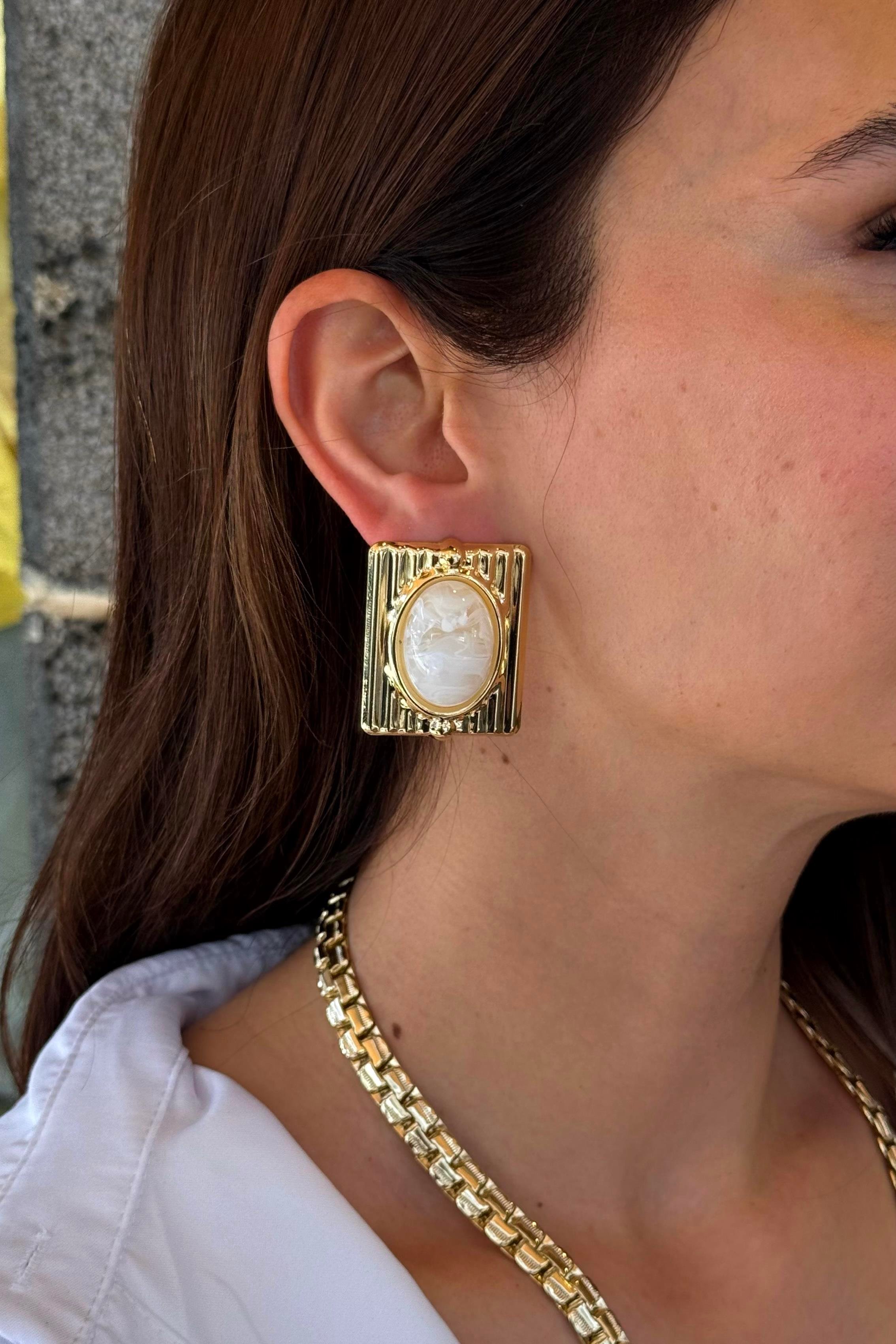 Büyük Gold Vintage Küpe