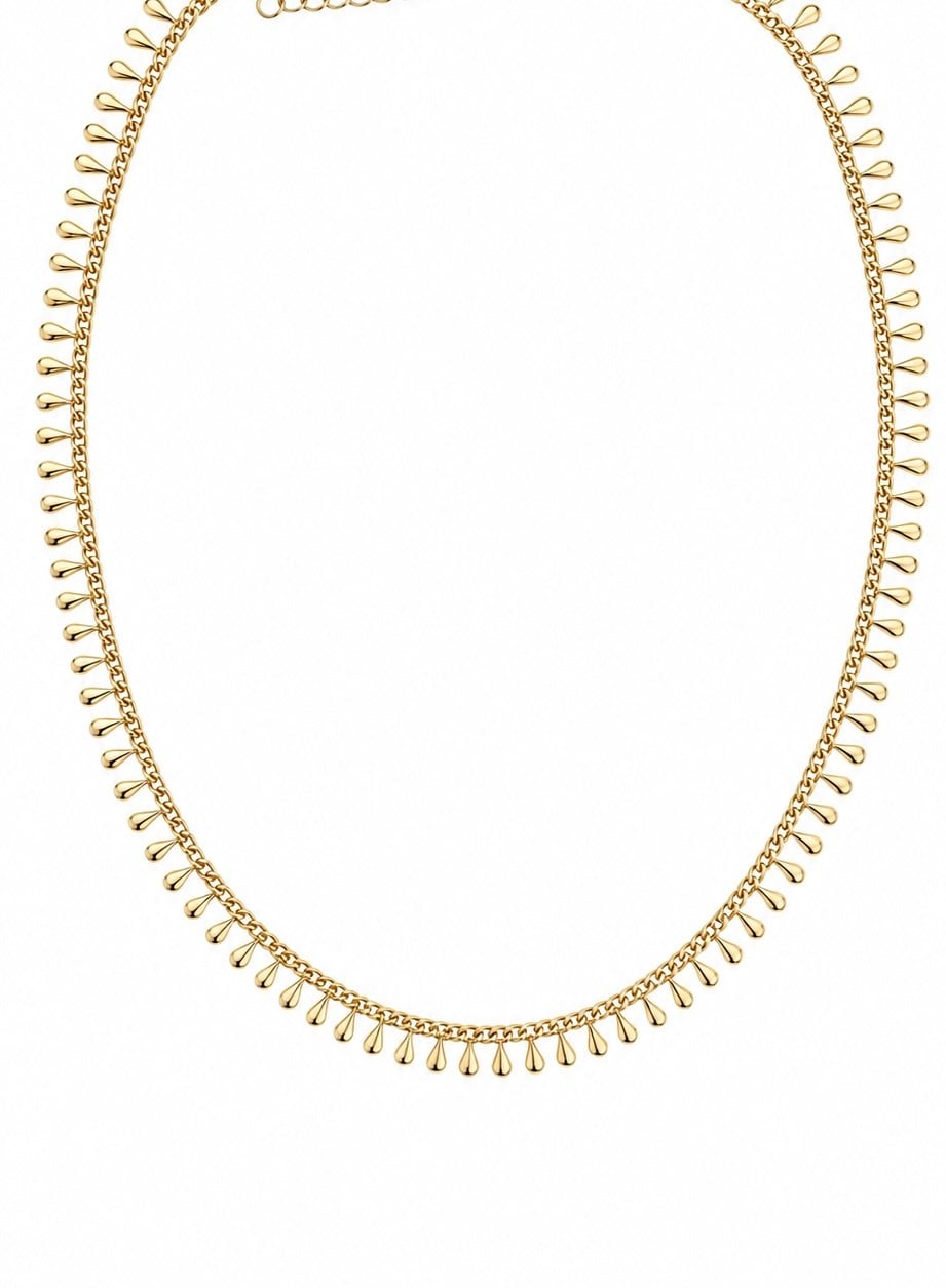 Gold Damla Pullu Kolye