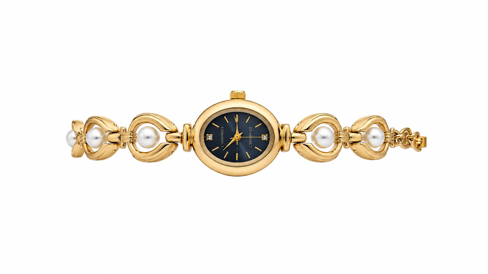 gold inci detaylı vintage saat