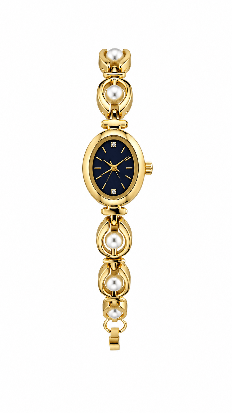 gold inci detaylı vintage saat