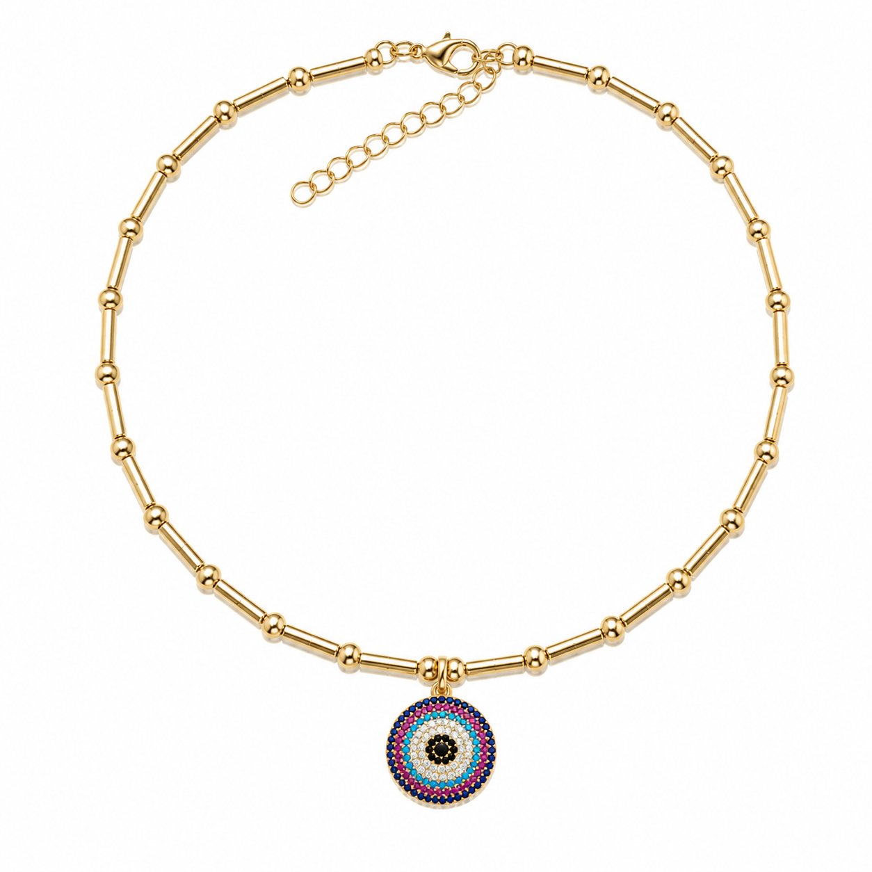 Gold Nazar Boncuklu Kolye