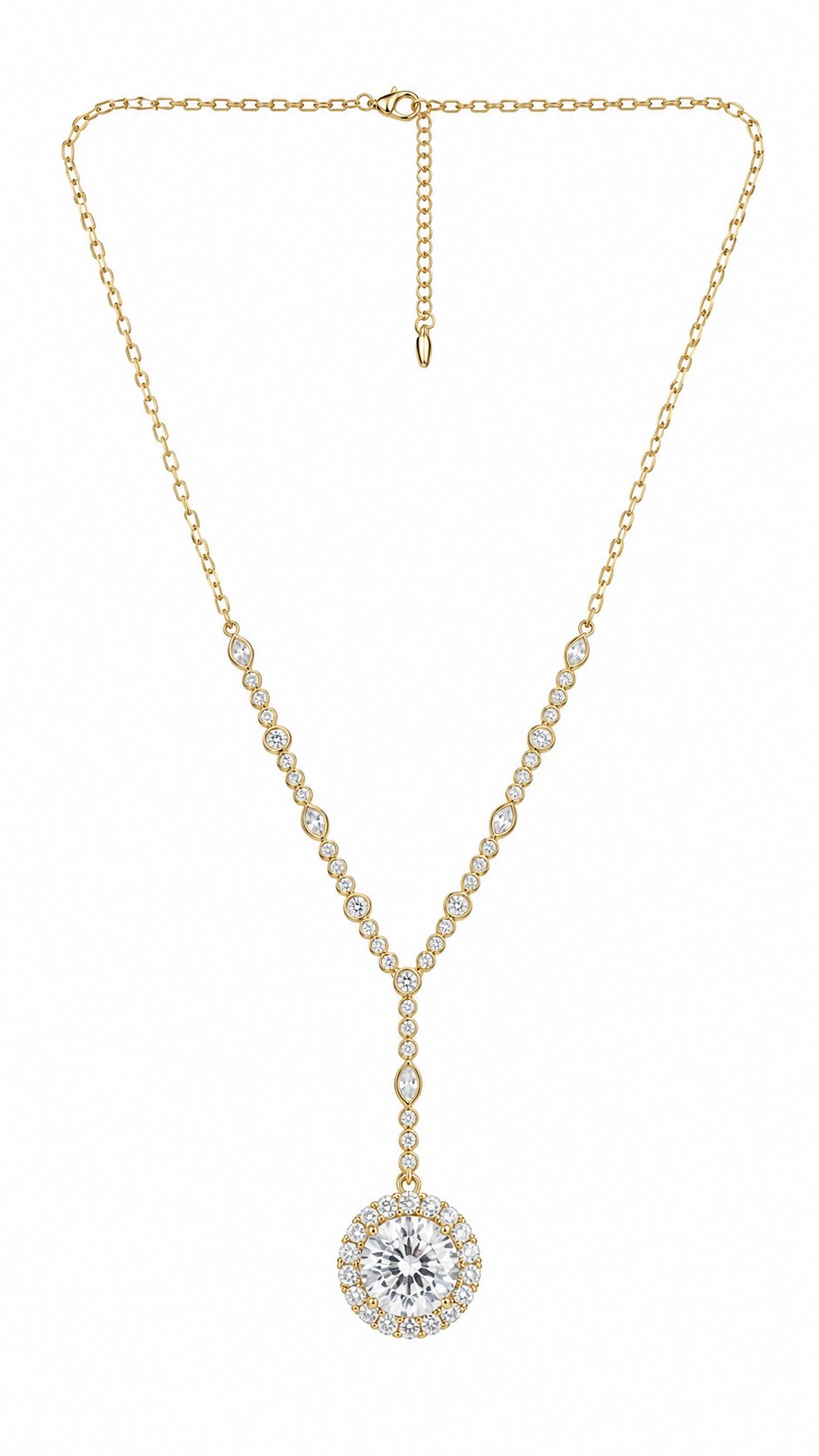 Gold Taşlı Kolye