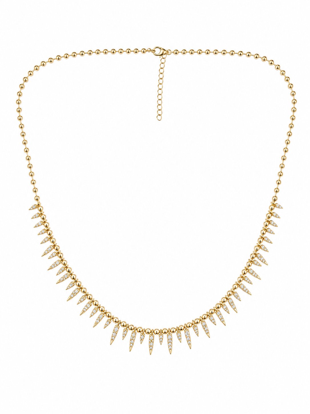 Gold Zirkon Taşlı Tasarım Kolye