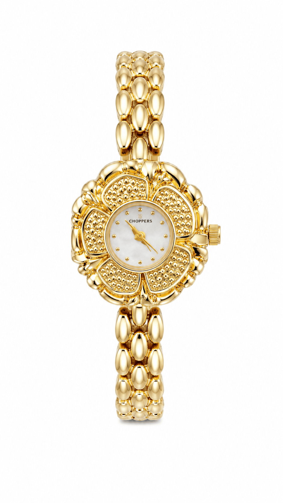 vintage gold çiçek saat