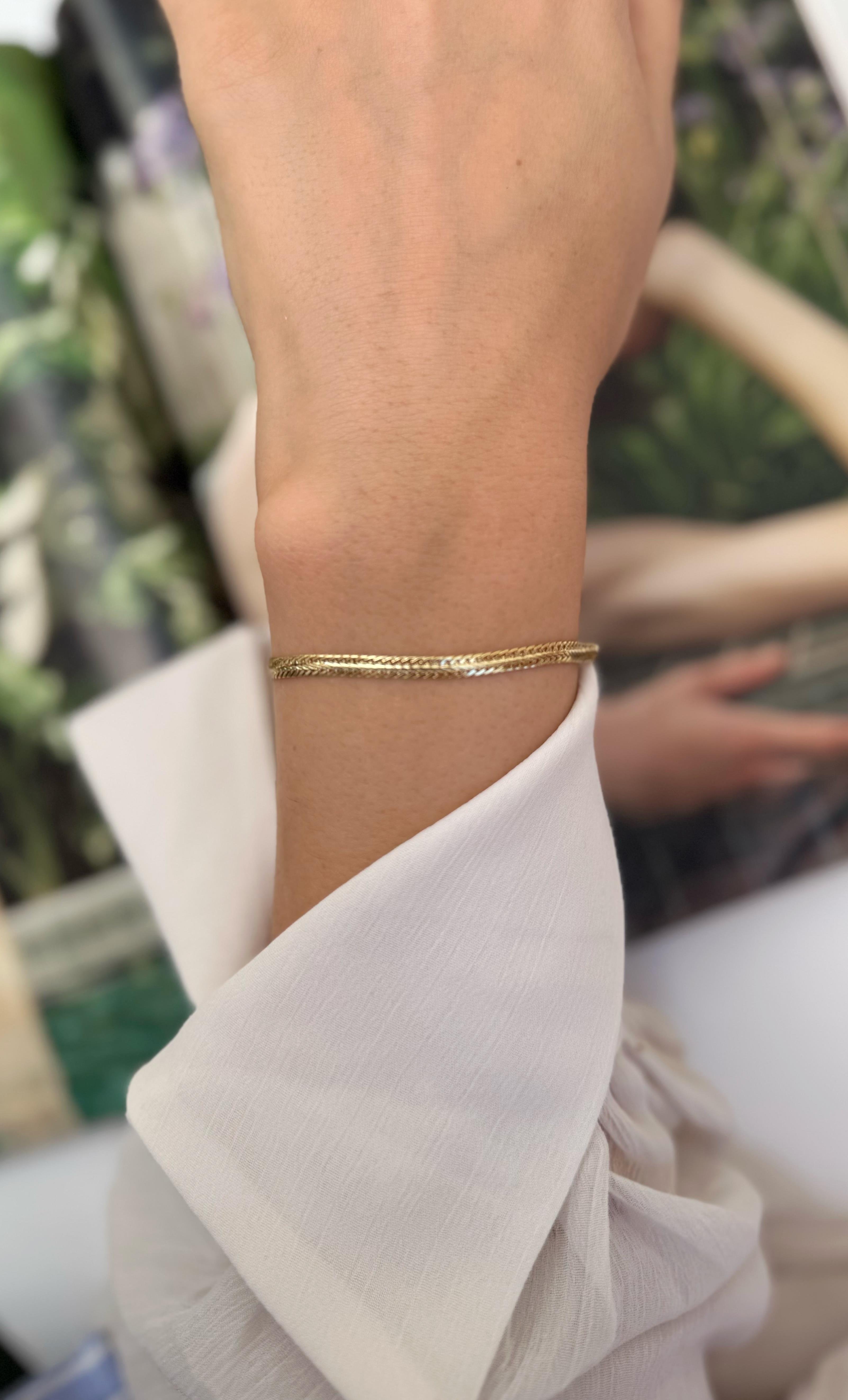 Xuping Gold Balık Sırtı Bileklik