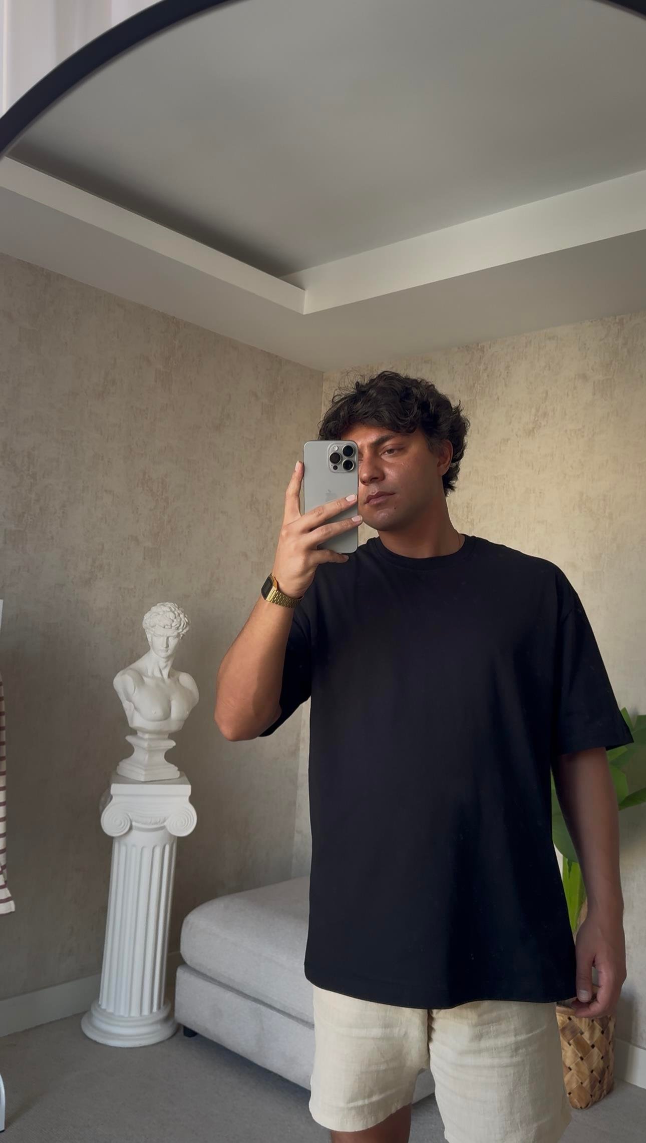 BASIC OVERSIZE BLACK TSHİRT