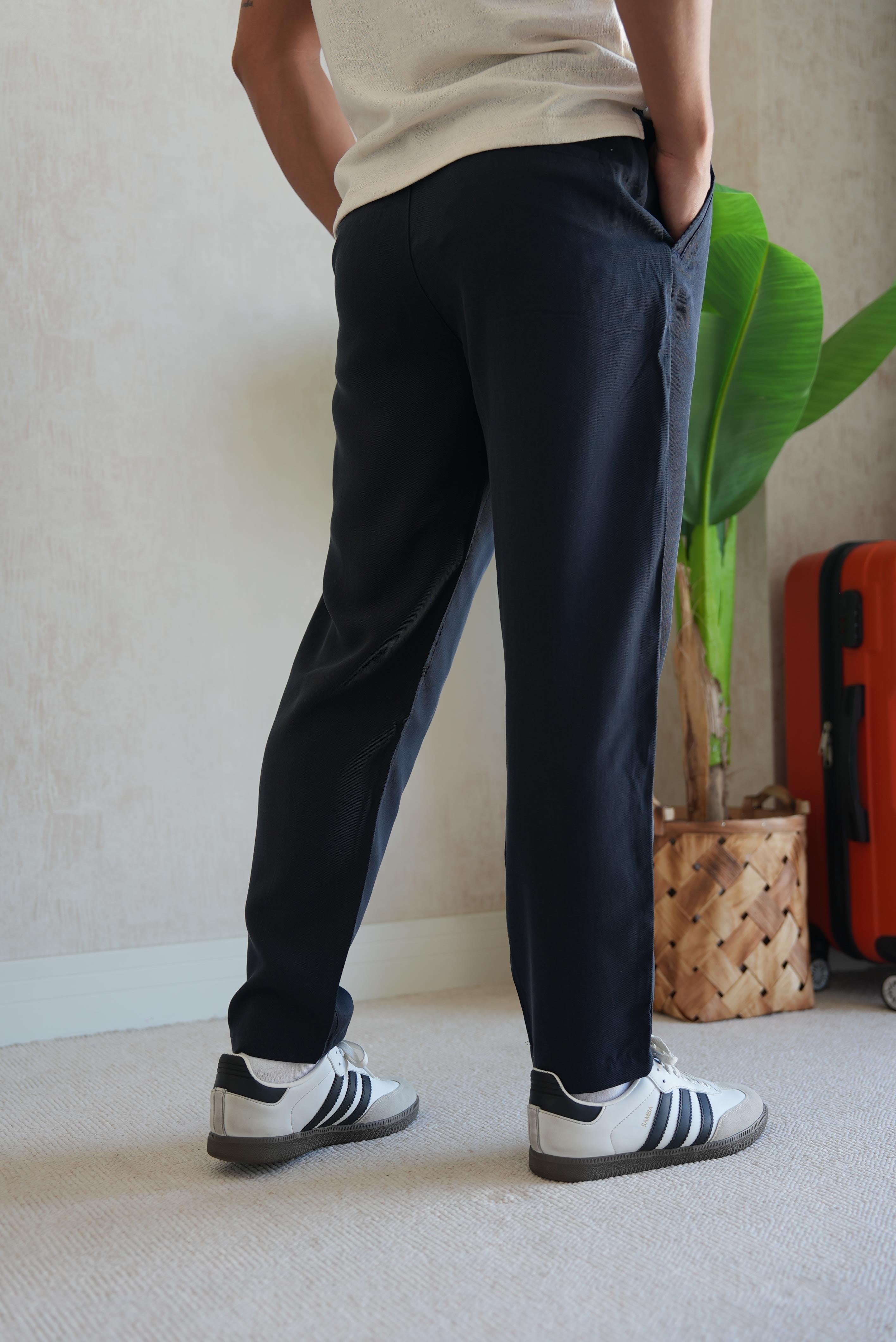 TENCEL REGULAR LACİVERT PANTOLON