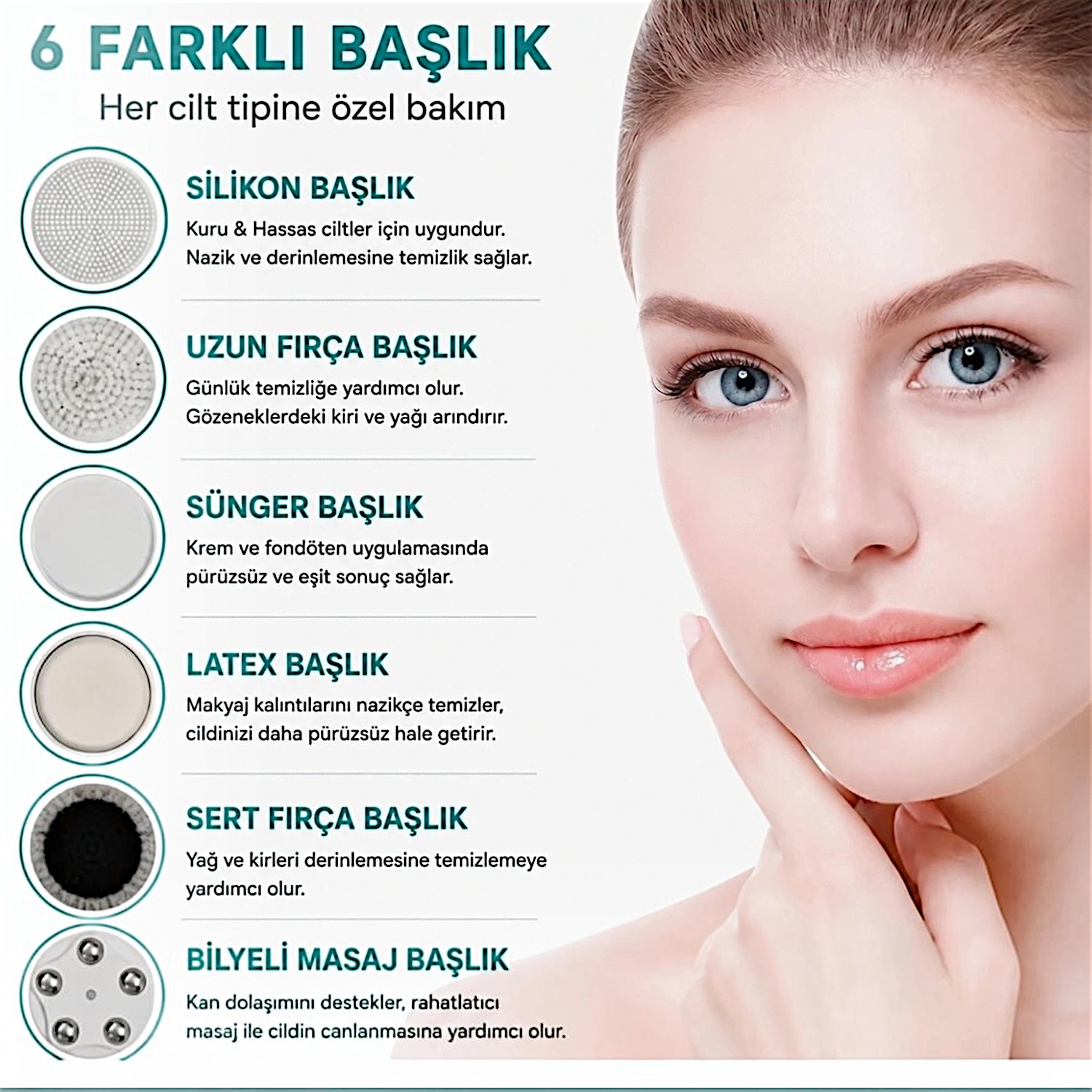  Yüz Temizleme Bakım Masaj Cihazı 15 Kademeli LED Ekran Peeling Cilt Bakımı Şarjlı
