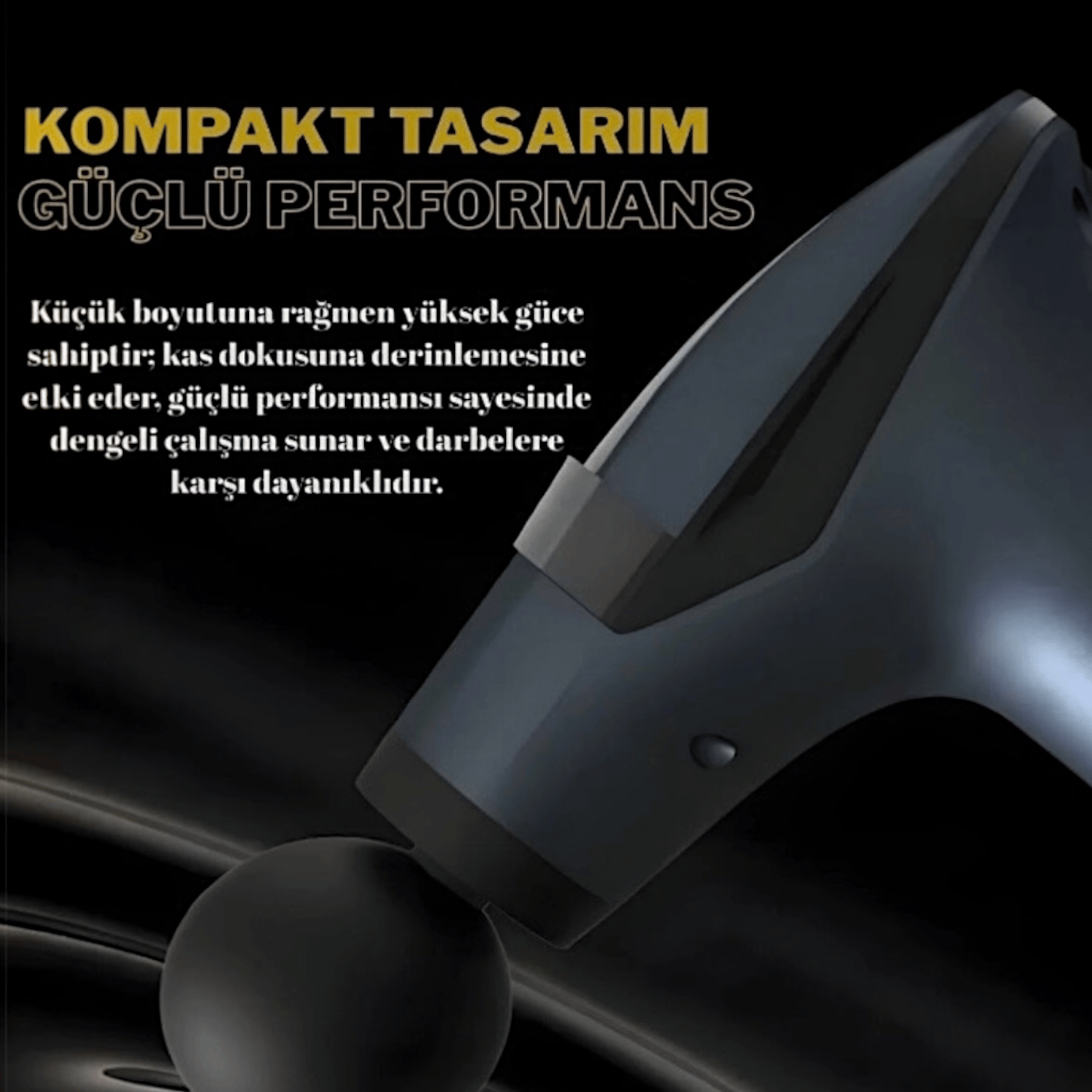 Auhma AMG29 12 Seviyeli 5 Başlıklı 3200RPM Type-C RGB Led Ekran Profesyonel Masaj Tabancası