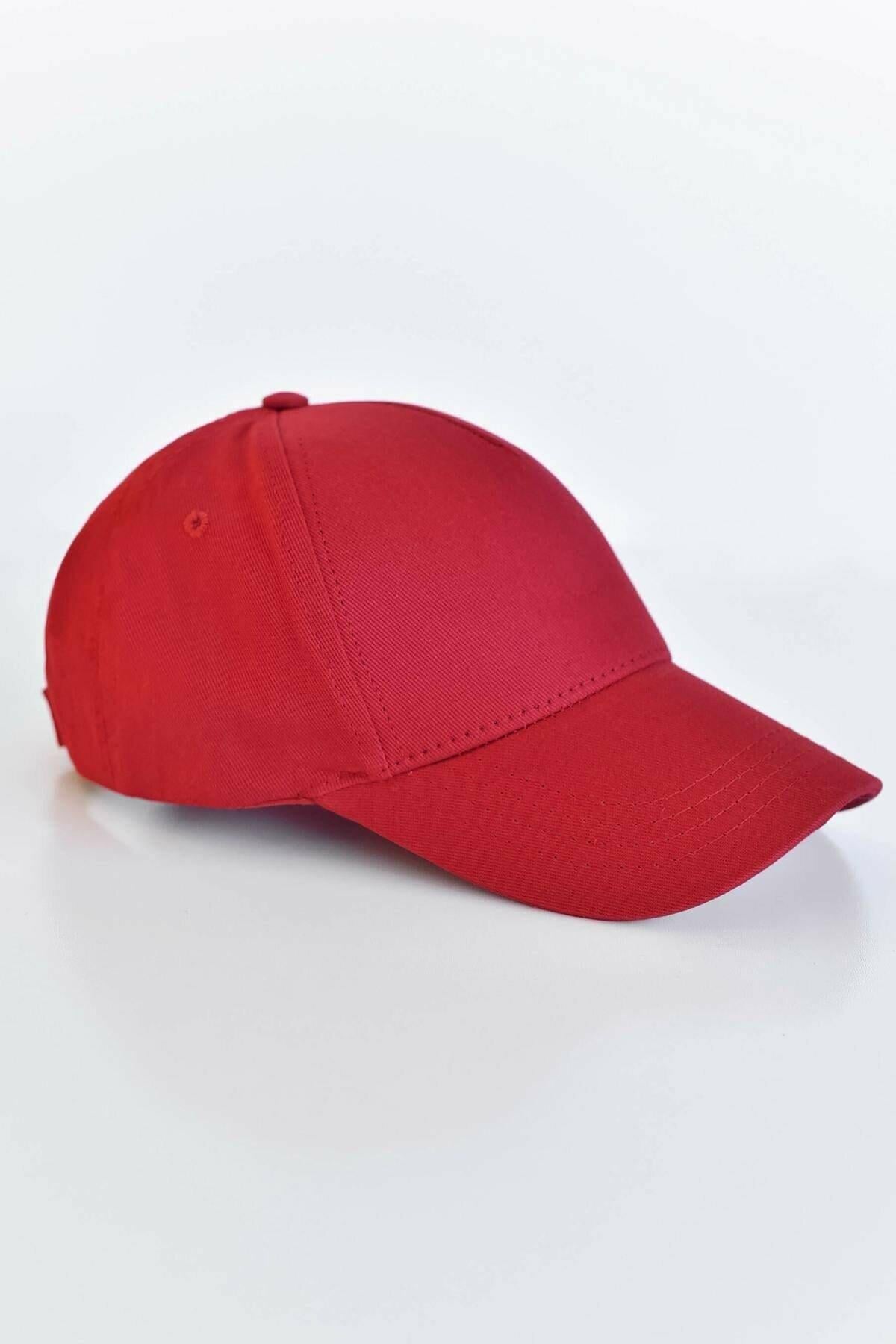 Cesi Collection Unisex  Arkası Ayarlı Kep Şapka Kırmızı