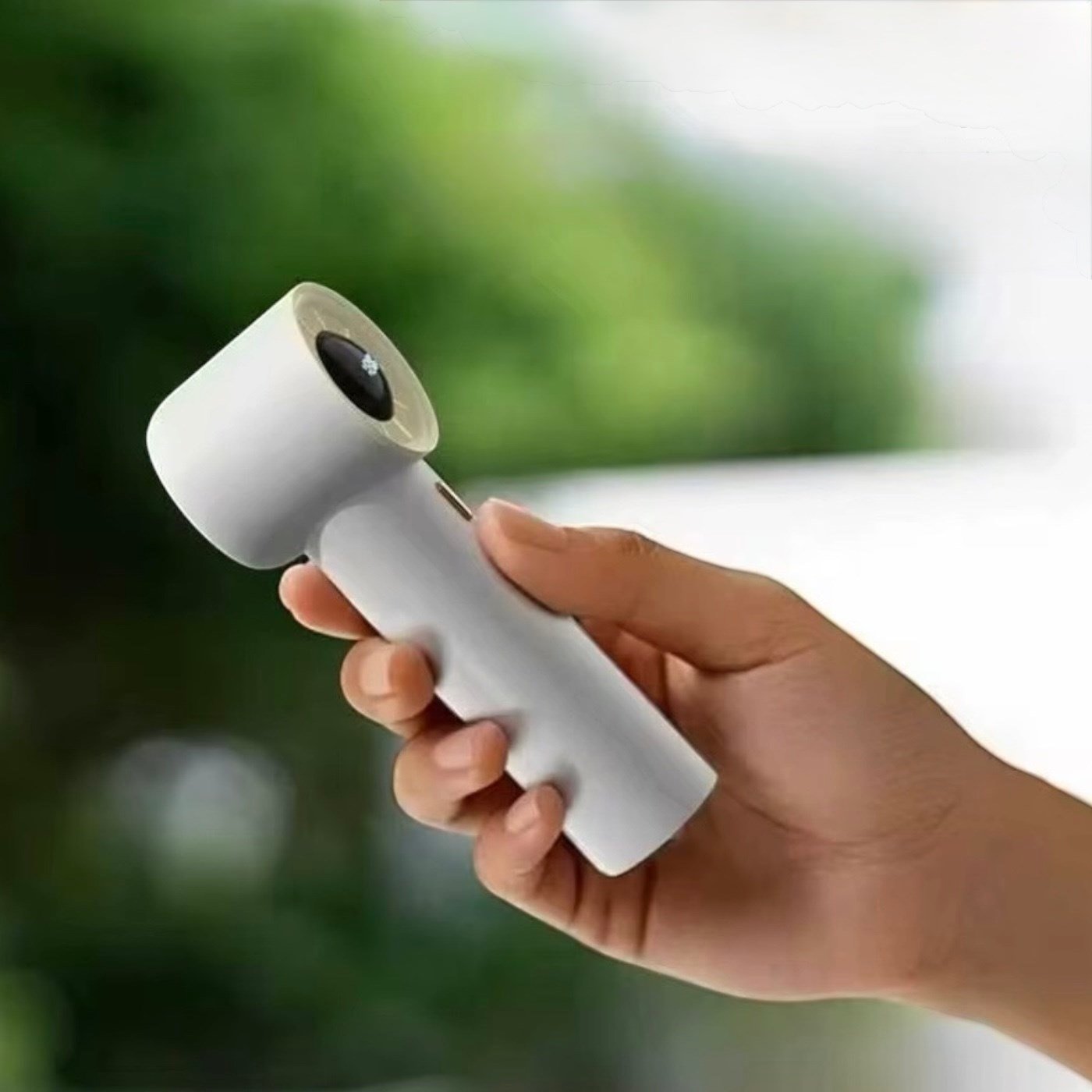 Mini  Taşınabilir Turbo El Fanı – Yüksek Hızlı, Akıllı Dijital Ekran, Usb-C Şarj Edilebilir, Kompakt, Modern Ekru