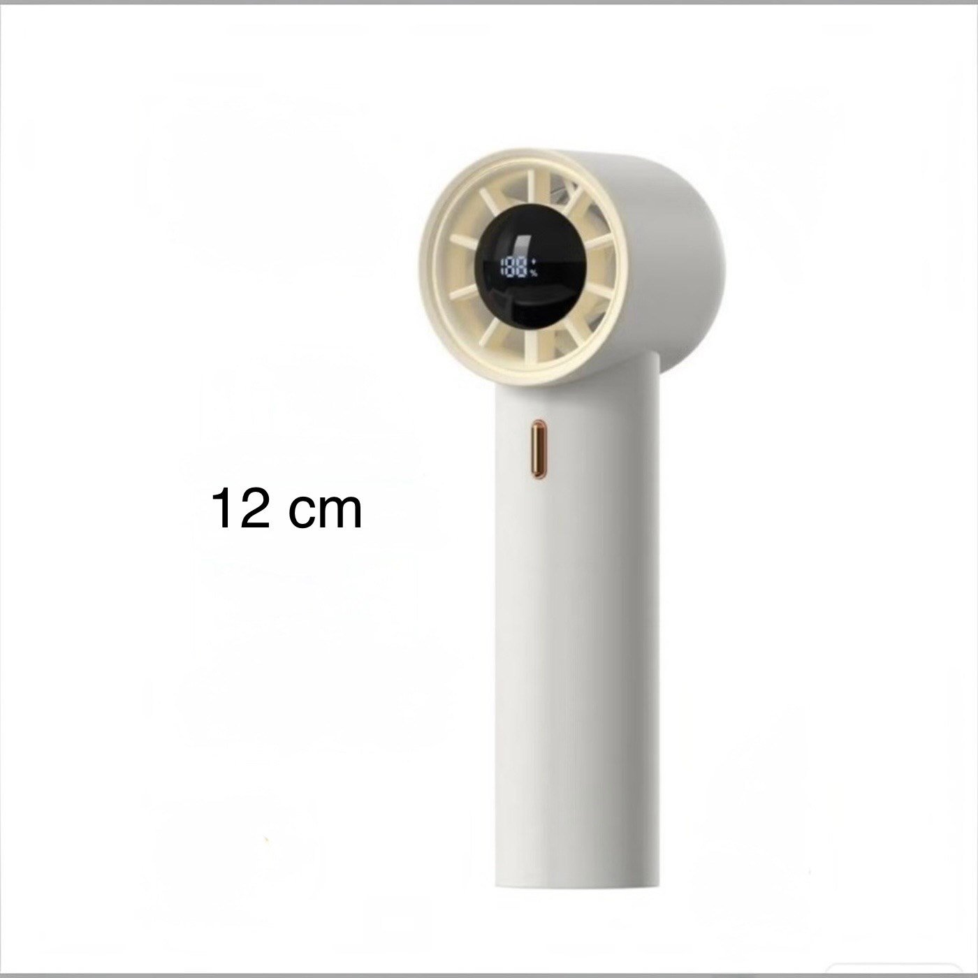 Mini  Taşınabilir Turbo El Fanı – Yüksek Hızlı, Akıllı Dijital Ekran, Usb-C Şarj Edilebilir, Kompakt, Modern Ekru