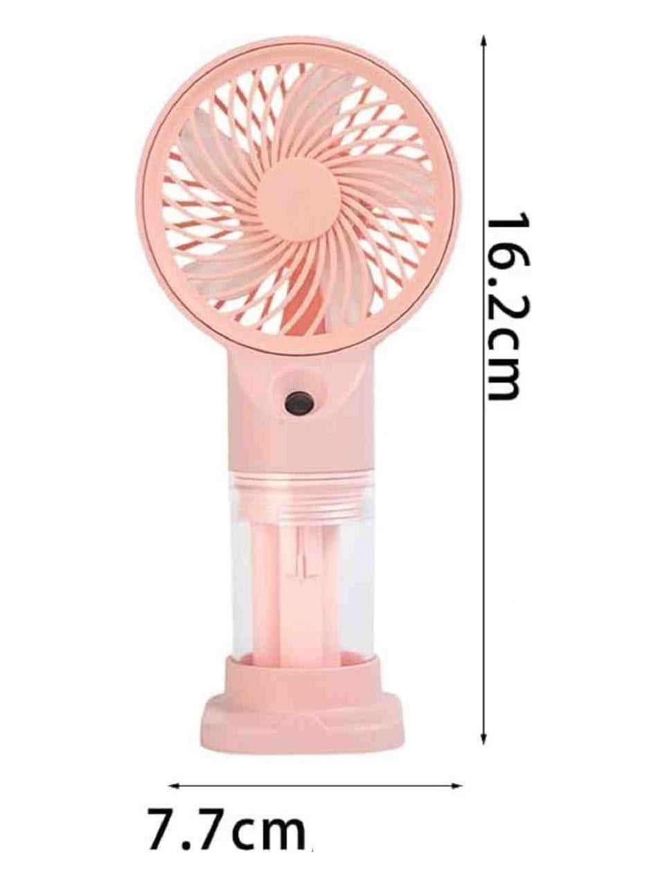 Mini Vantilatör Şarjl Edilebilir El Fanı Su Buharlı ,masaüstü ve Taşınabilir El Fanı,3 Hız Kademeli Pembe 