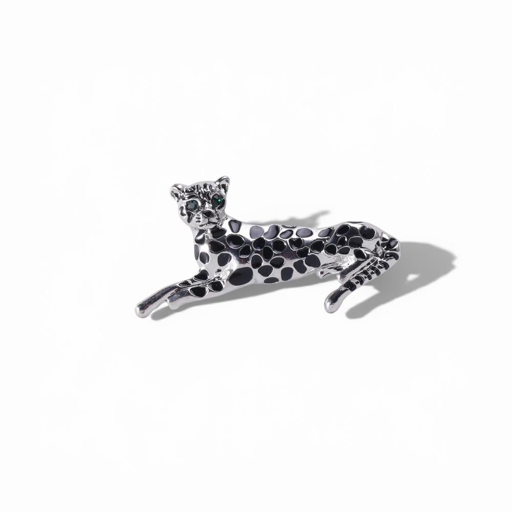Panter Broş (6 cm) Gümüş Renk
