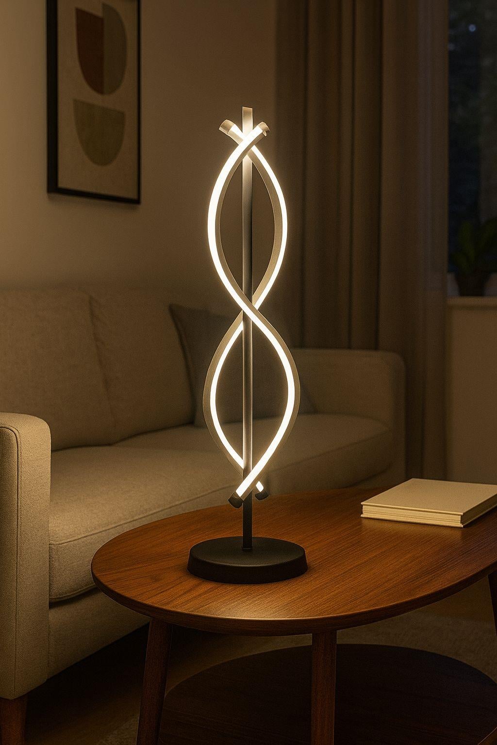 LEDLİ ABAJUR FLUX KÜÇÜK SİYAH