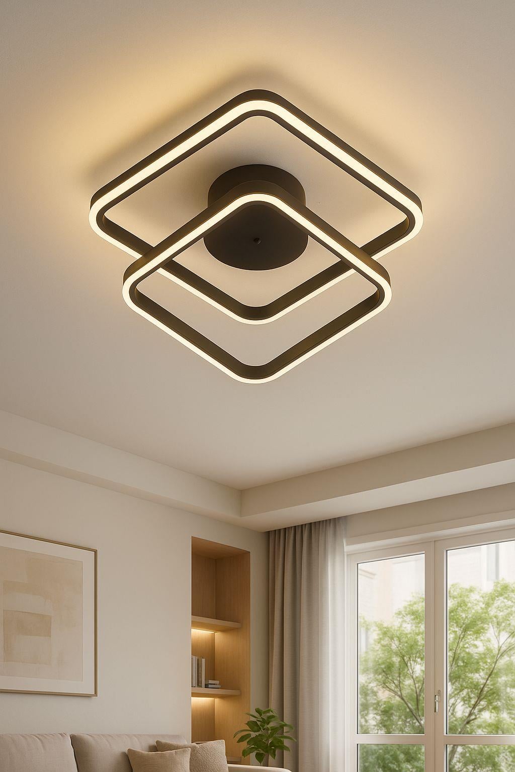 LEDLİ AVİZE 20*20 PLOFENYER SİYAH