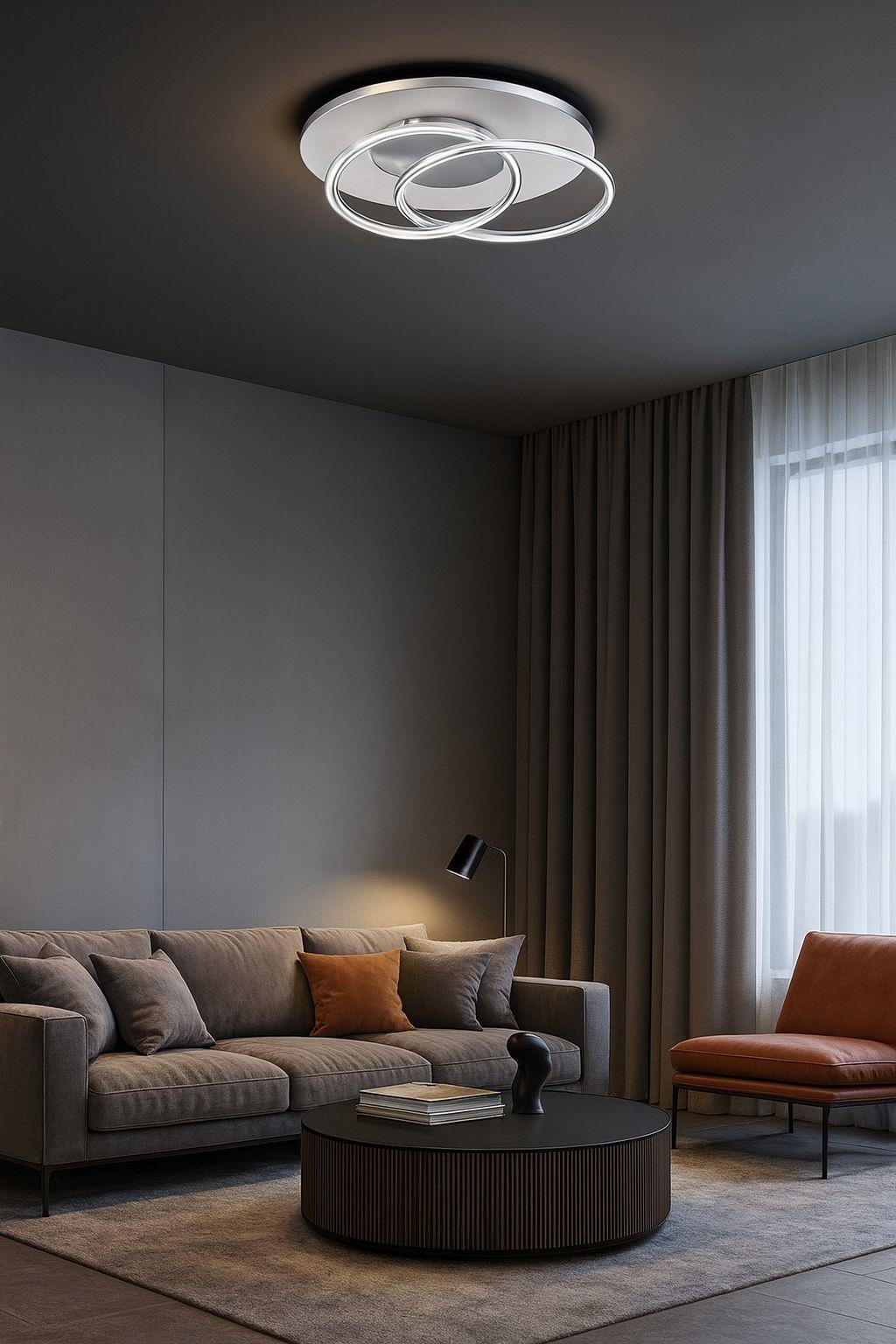 LEDLİ AVİZE CIRCA HALKA 50+40+30 KROM