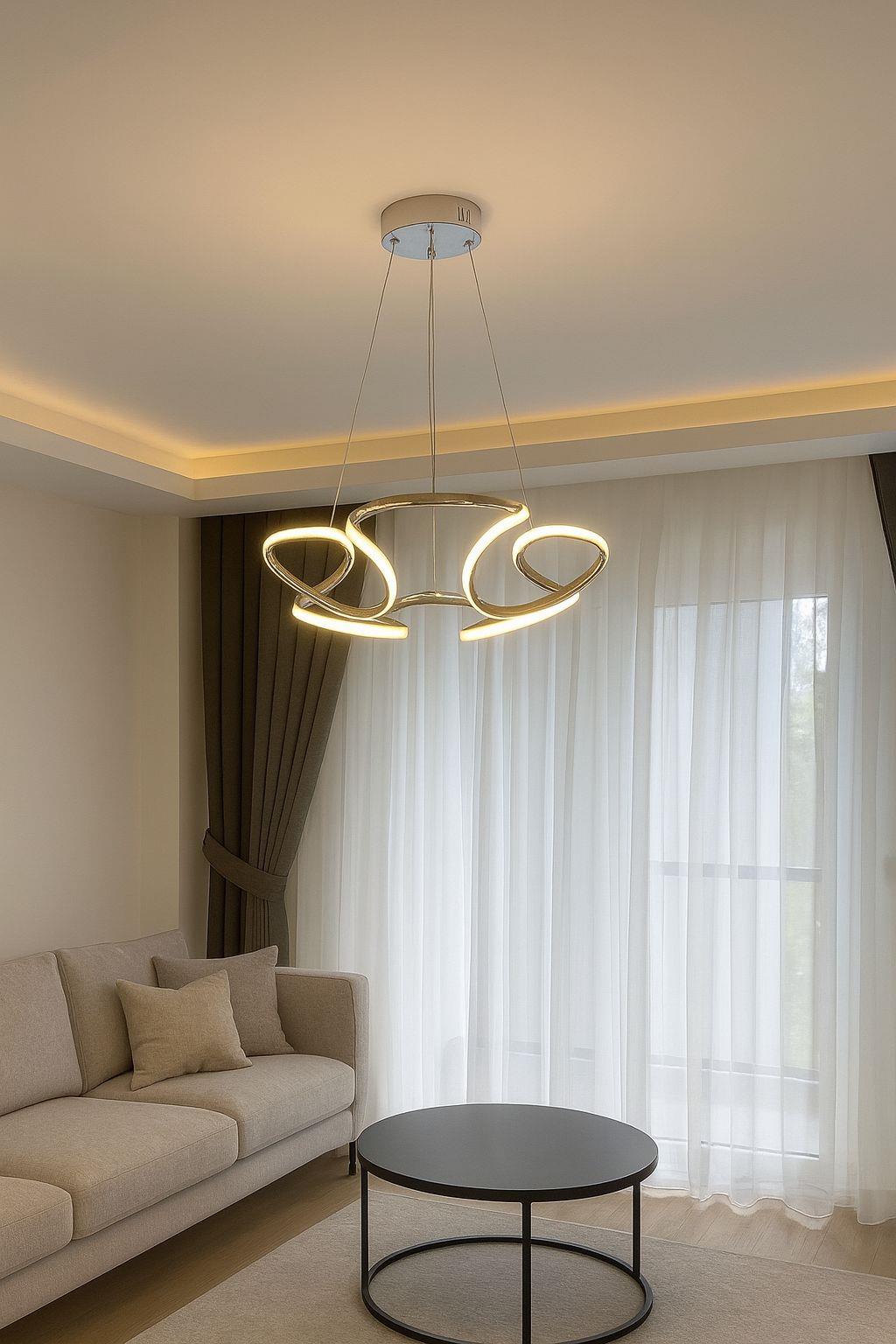 LEDLİ AVİZE DRON BÜYÜK KROM