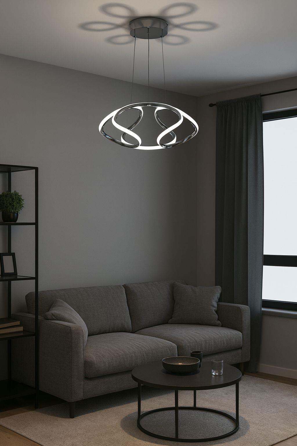LEDLİ AVİZE DRON KÜÇÜK KROM