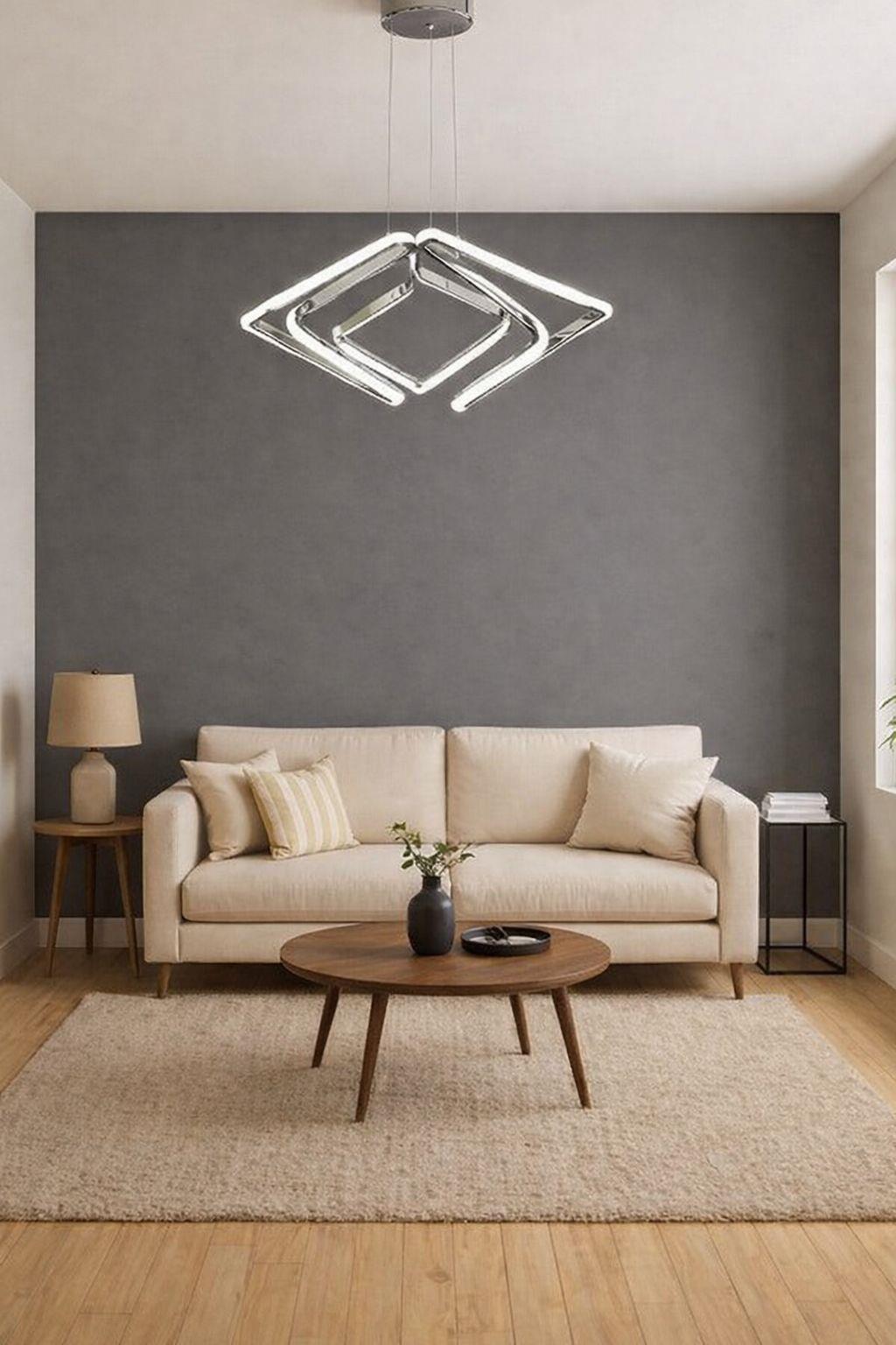 LEDLİ AVİZE FORMA BÜYÜK KROM