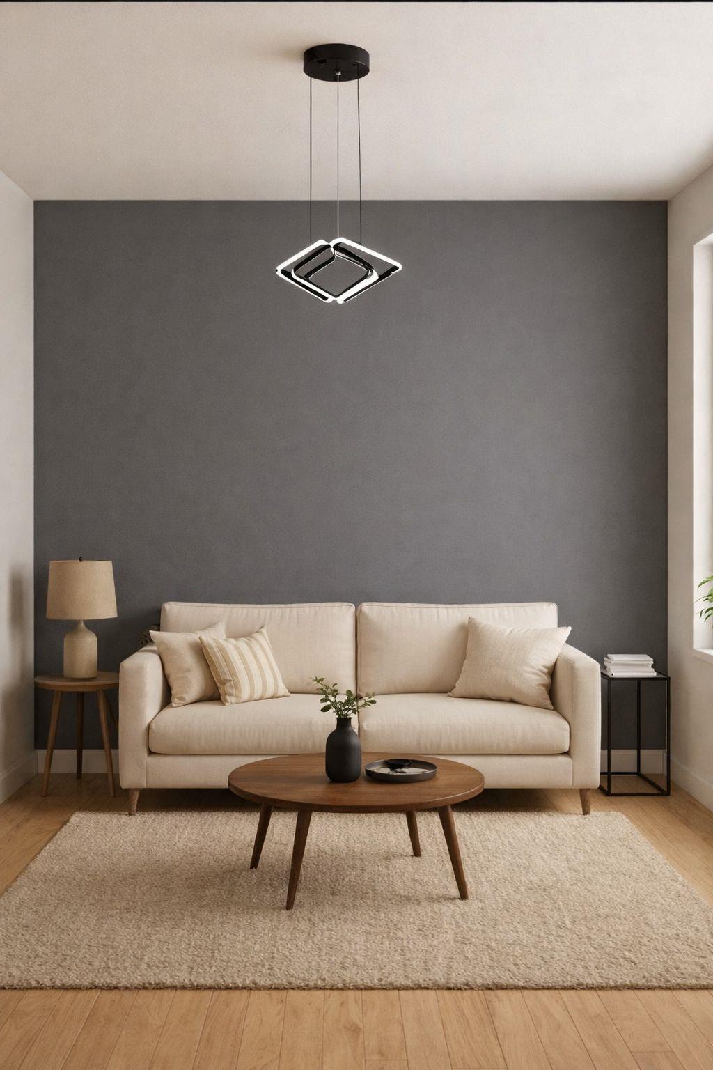 LEDLİ AVİZE FORMA KÜÇÜK SİYAH
