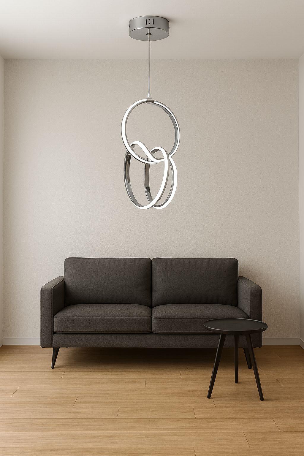 LEDLİ AVİZE IMZA 2 Lİ KROM 