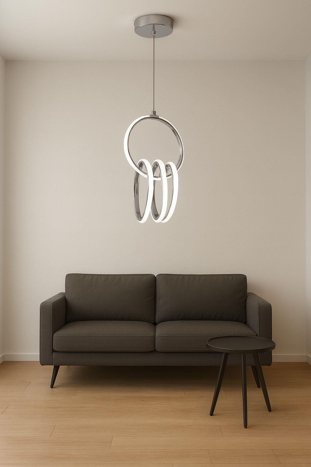 LEDLİ AVİZE IMZA 3 LÜ KROM 