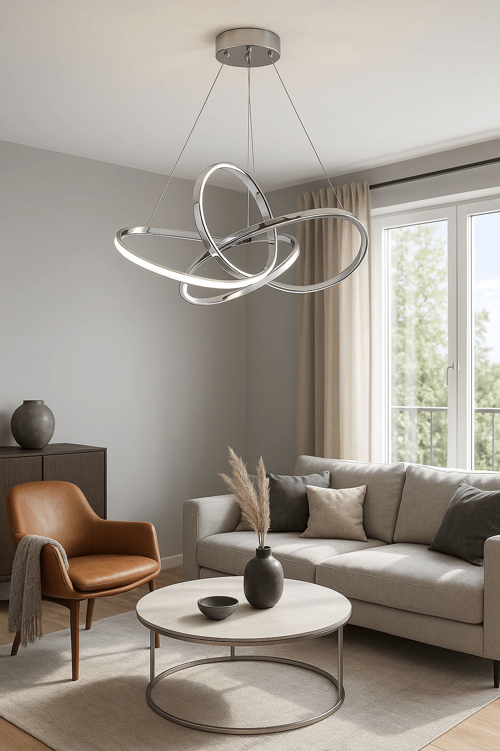 LEDLİ AVİZE KARMAŞIK BÜYÜK KROM