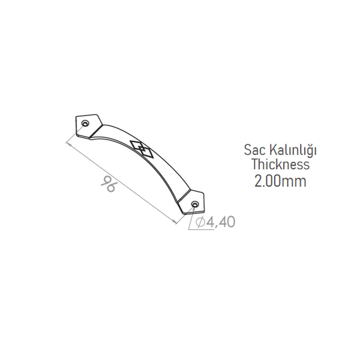 Beşel Mobilya Kulp Antik 96 mm