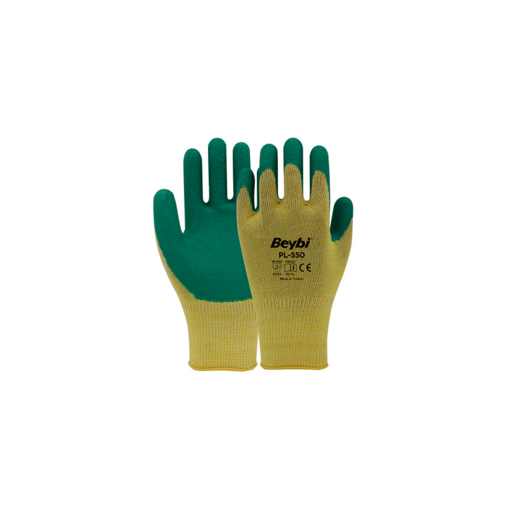 Beybi Polyester Pamuk Lateks Eldiven PL550