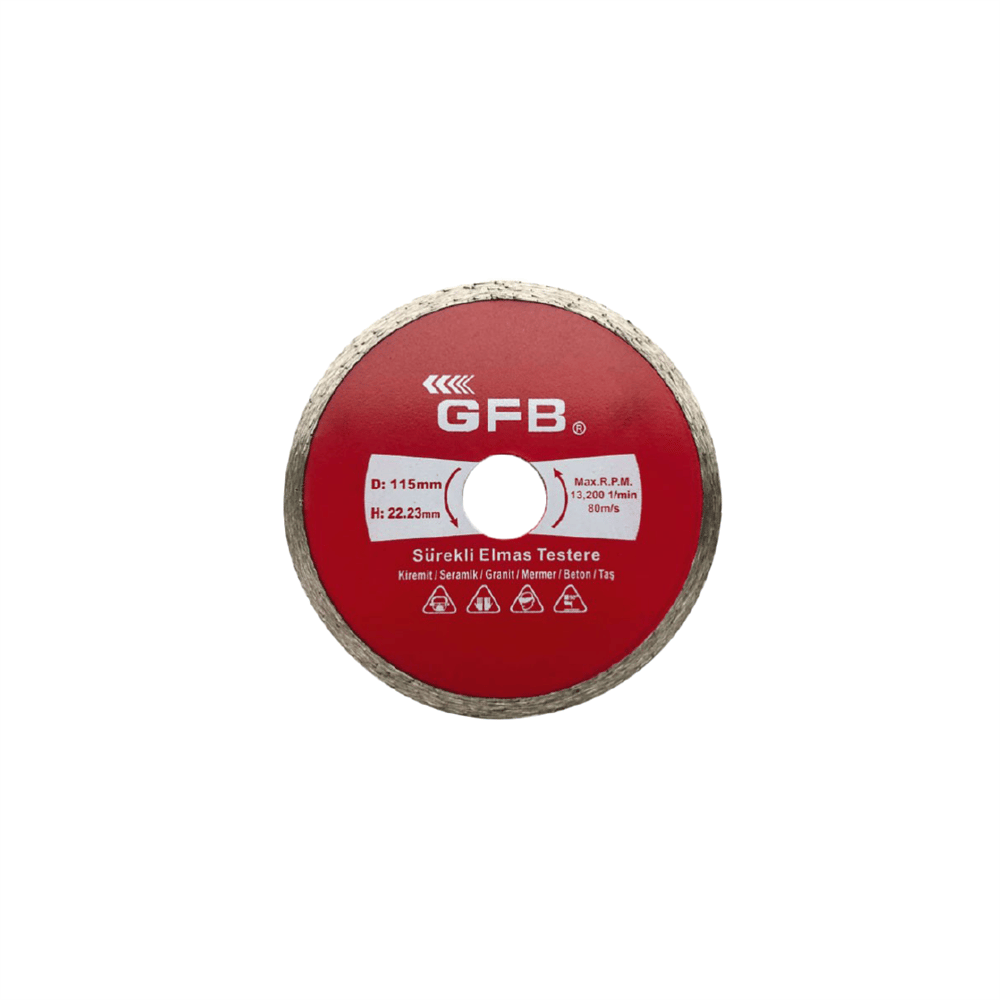 Gfb Elmas Mermer Granit Kesici Sürekli Turbo 115mm