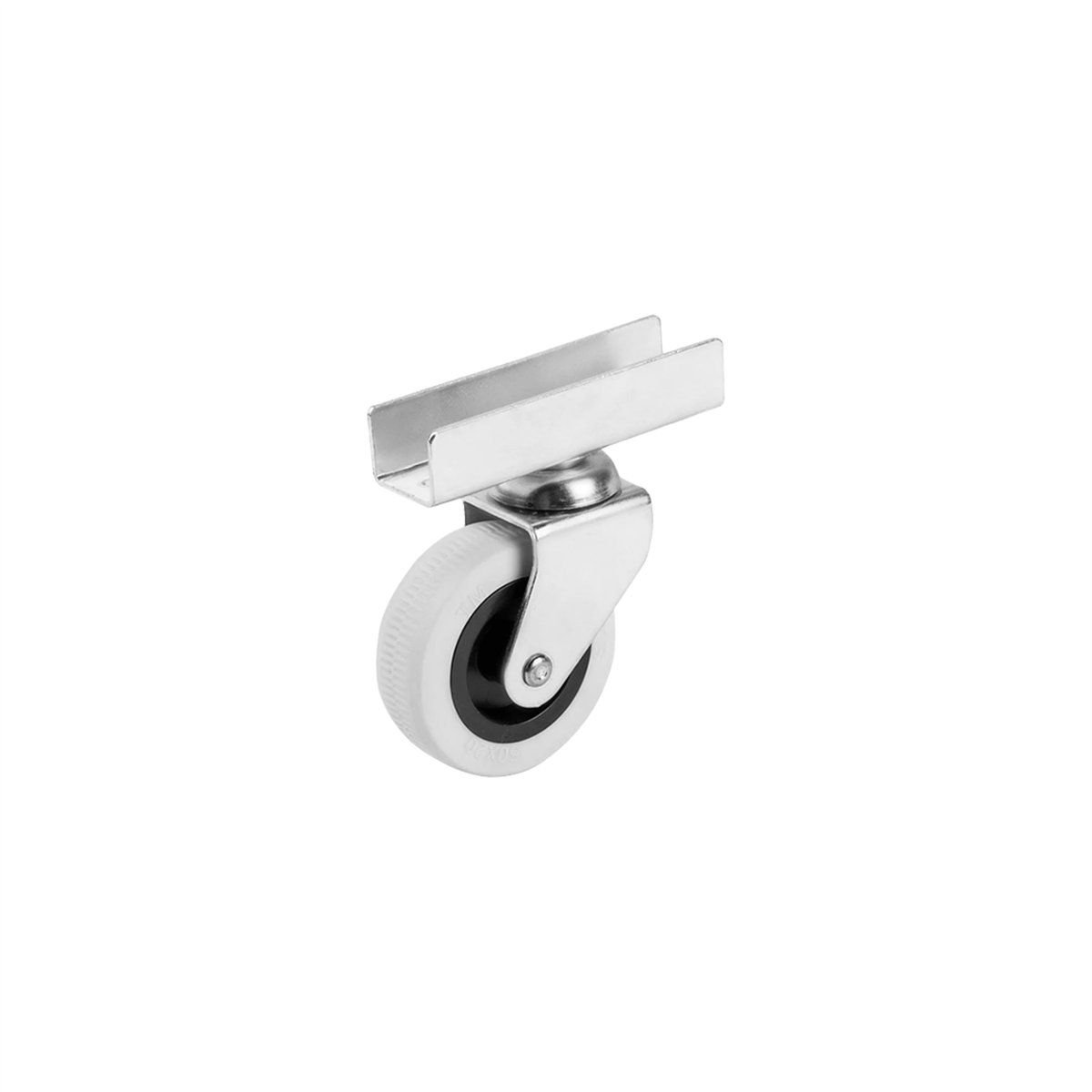 Hts 50*20 Gri Uzun U Tablalı Plastik Teker 52 mm