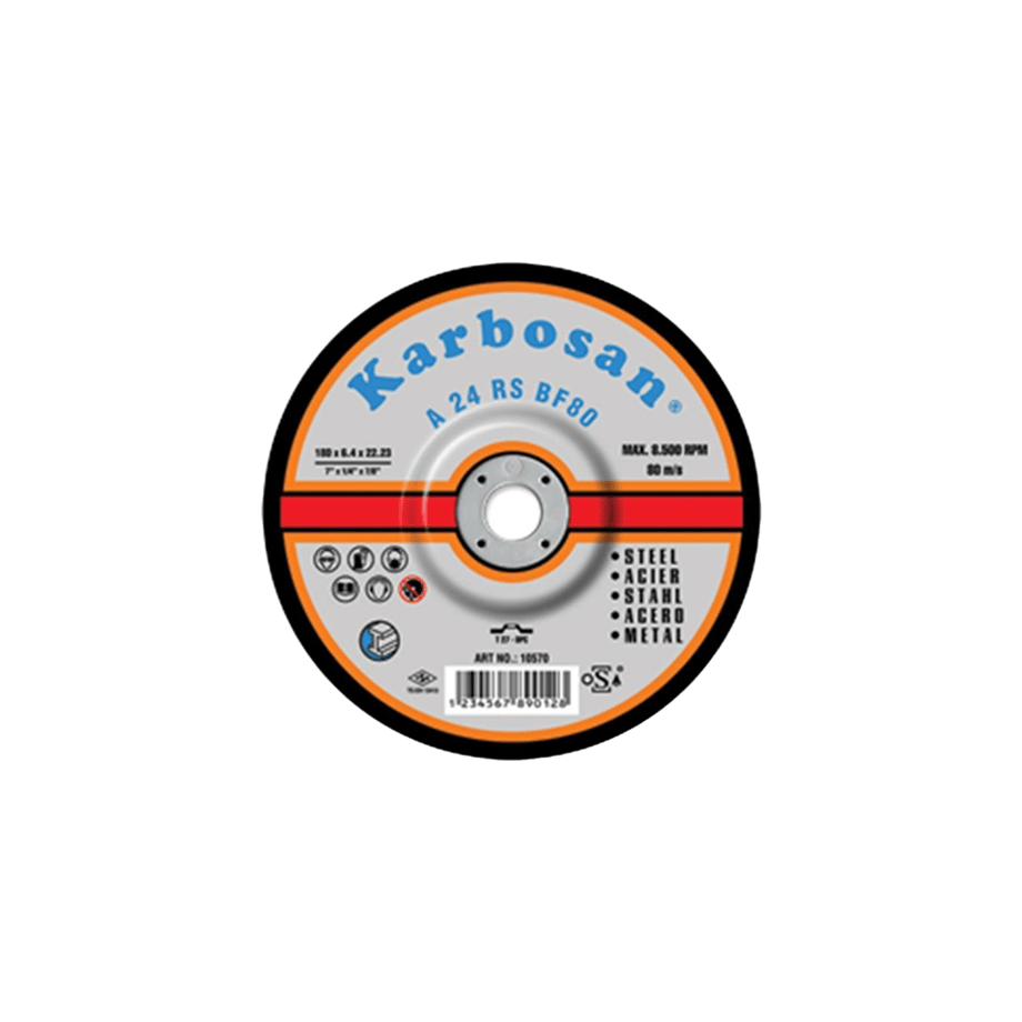 Karbosan Flex Taşlama Taşı NK Bombeli 180*6,4*22