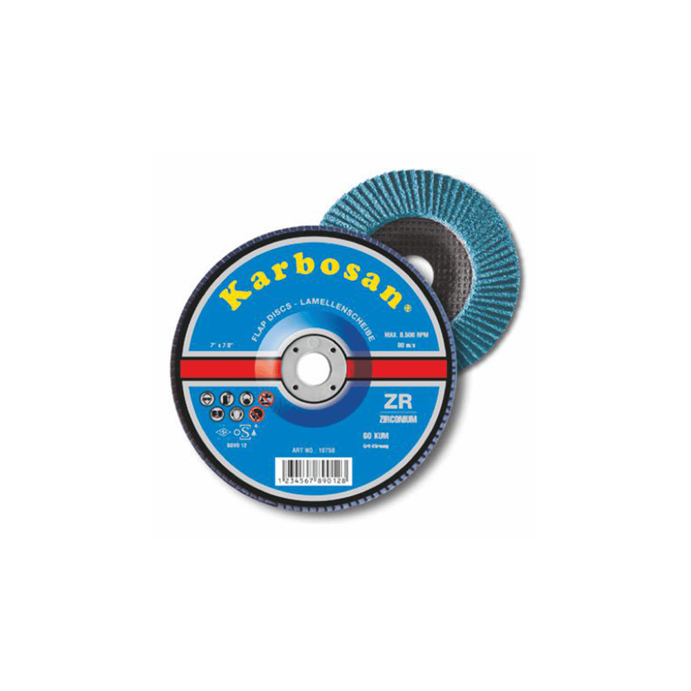 Karbosan Zirkonyum Flap Disk Konik 115*22 80 Kum