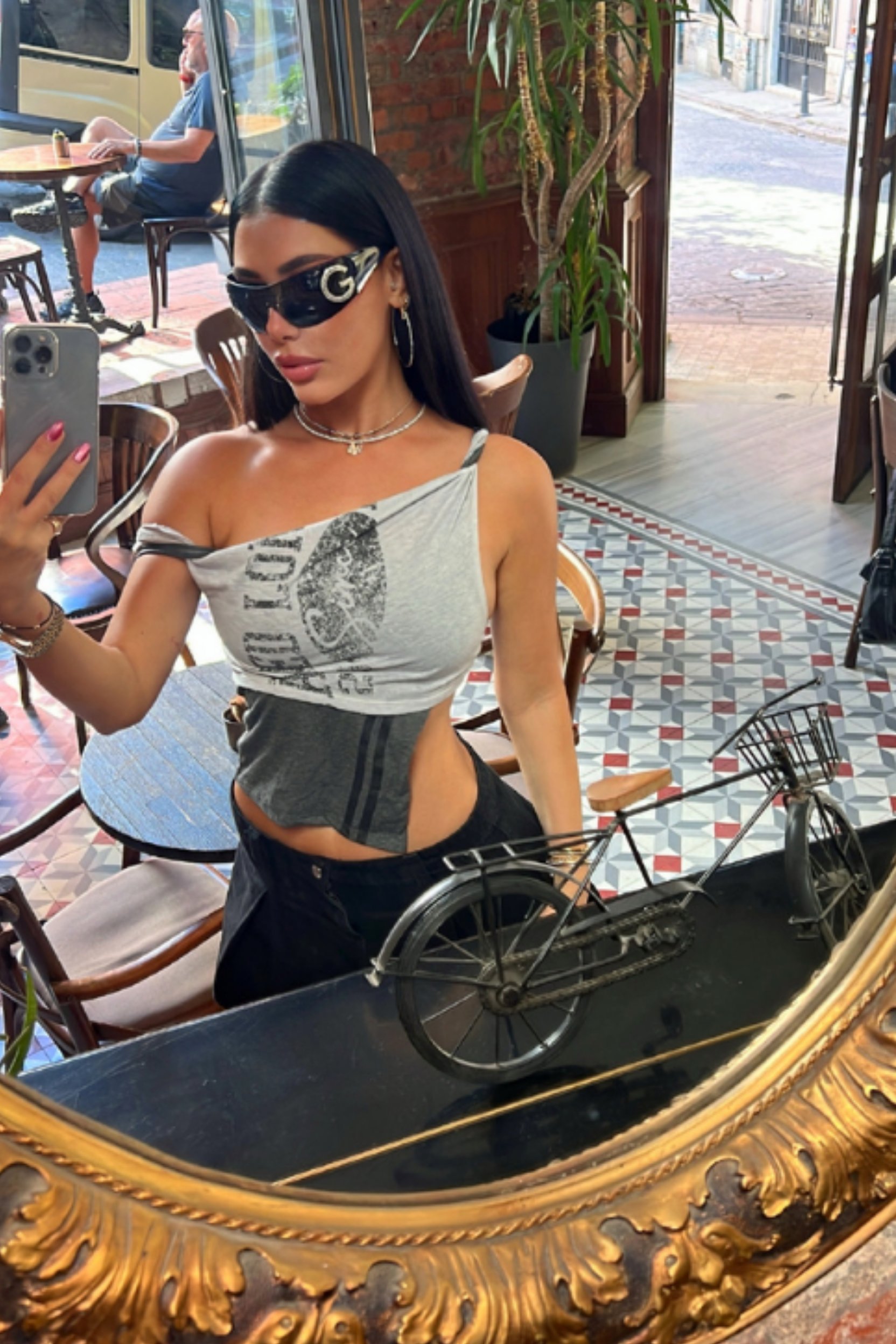 Jaded London Asimetrik Crop Bluz