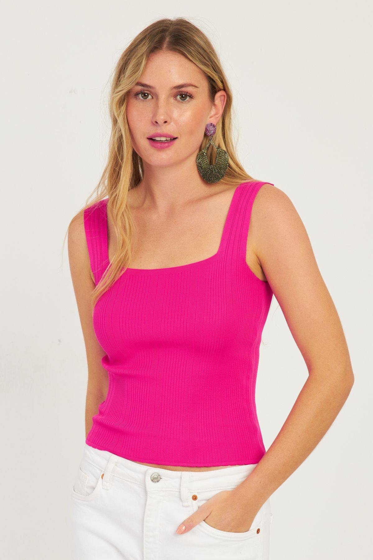 Kadın Beyaz Triko Bluz SMT224
