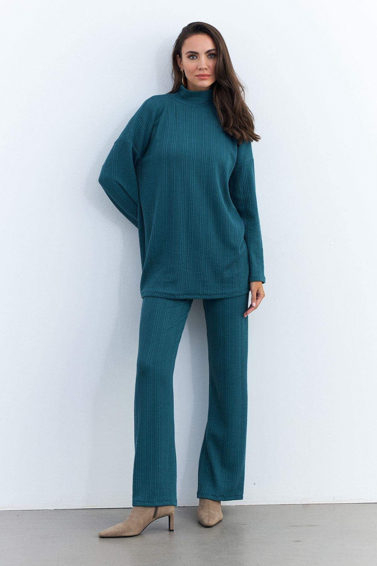Kadın Bordo Alt Üst Pantolon Takım MTF28