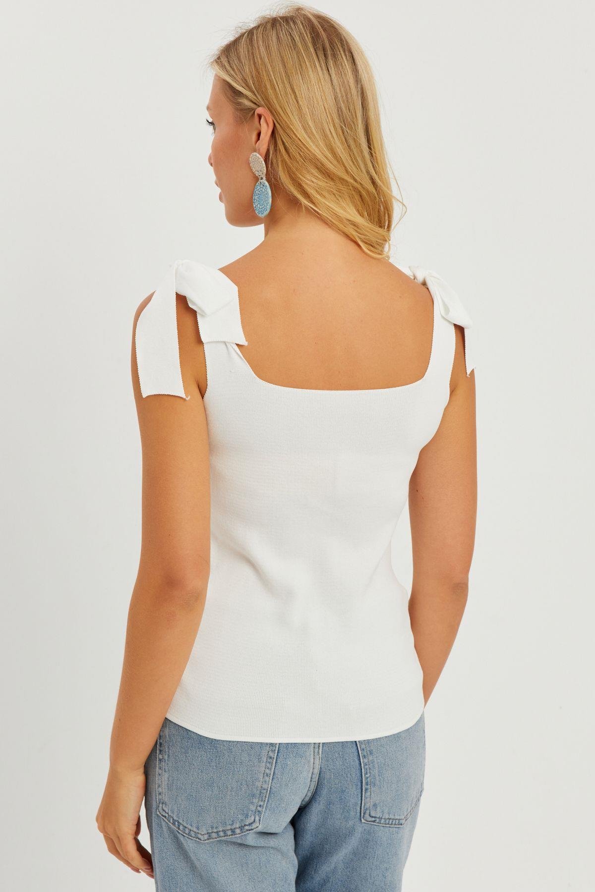 Kadın Camel Triko Bluz YV236