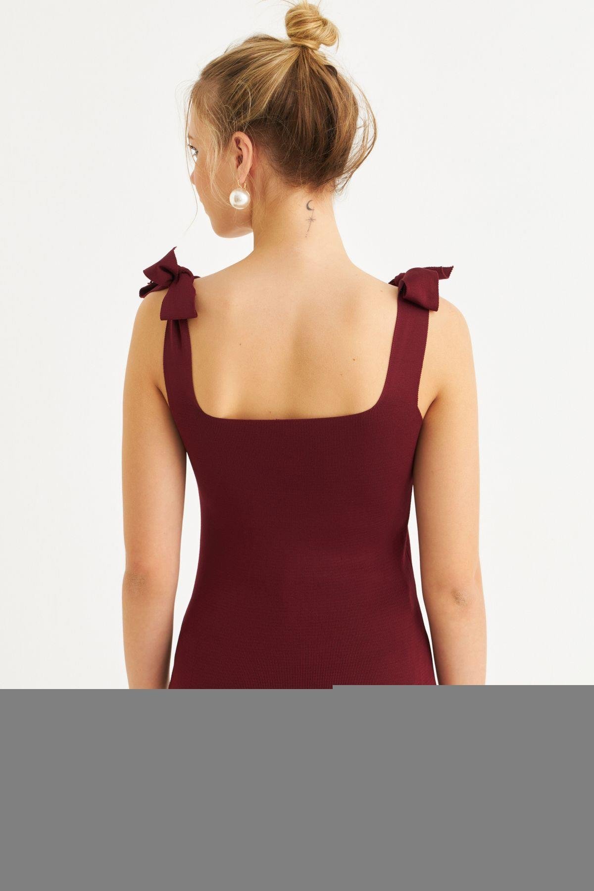 Kadın Camel Triko Bluz YV236