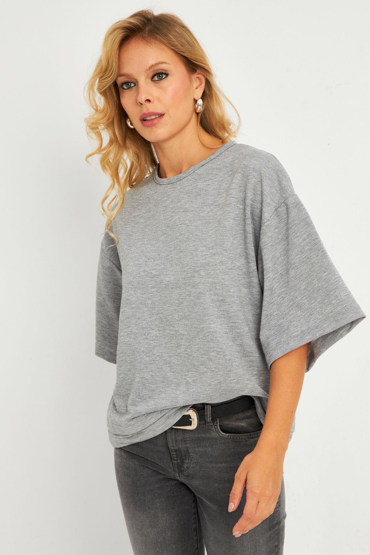 Kadın Gri Sweatshirt EY2911