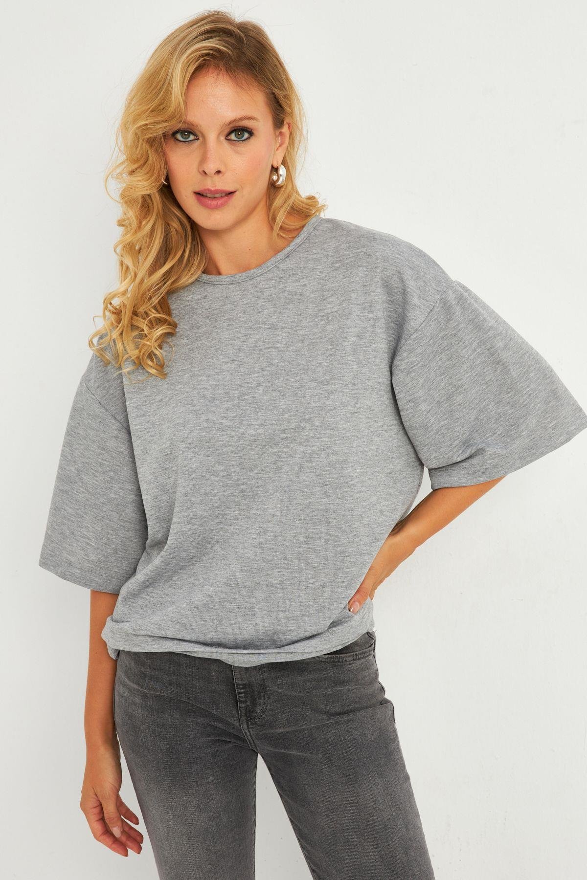 Kadın Gri Sweatshirt EY2911