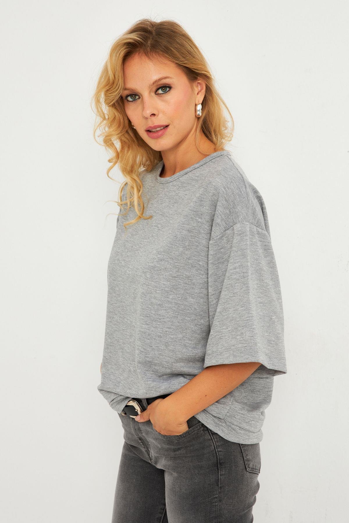 Kadın Gri Sweatshirt EY2911
