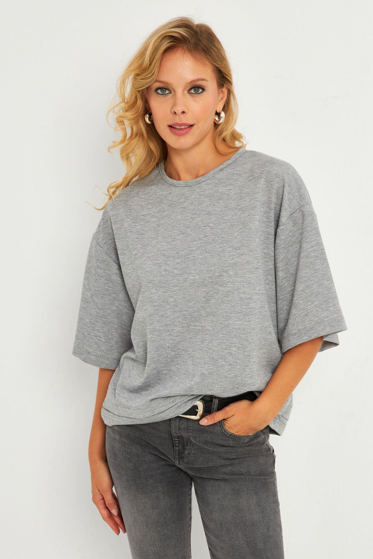 Kadın Gri Sweatshirt MEY2911