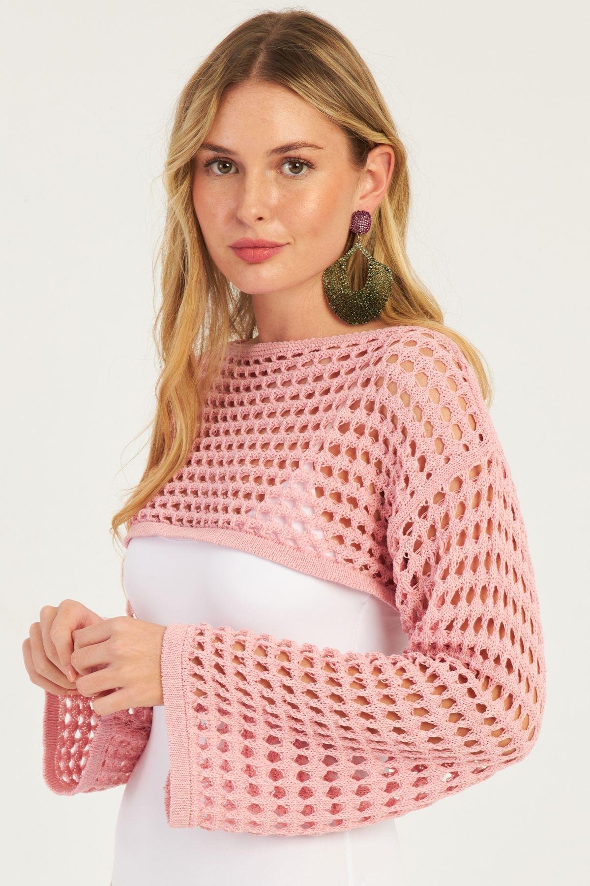 Kadın İndigo Ajurlu Bolero YV115