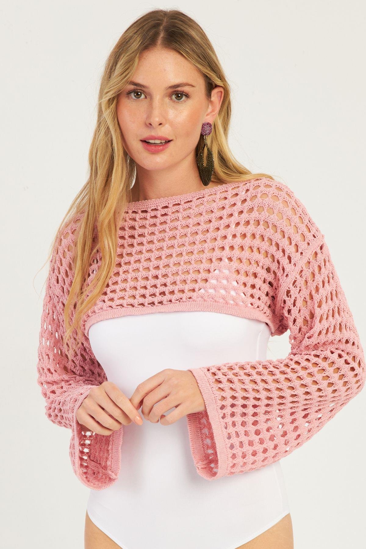 Kadın İndigo Ajurlu Bolero YV115