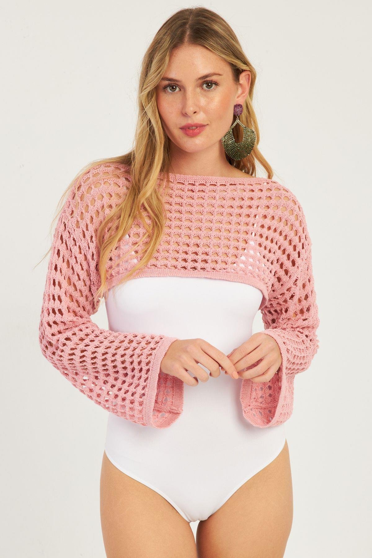 Kadın İndigo Ajurlu Bolero YV115